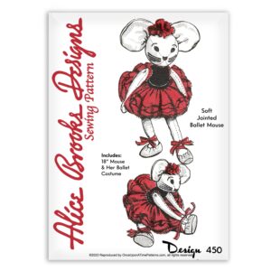 Ballet Mouse Mail Order Sewing Pattern Alice Brooks Stuffed Animal 450