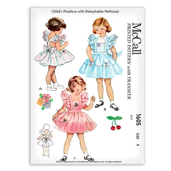 McCall 1605 Child Pinafore Dress Pattern