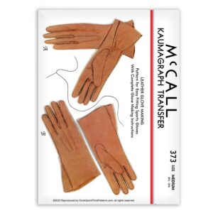 Stitched Leather Gloves Sewing Pattern McCall 373