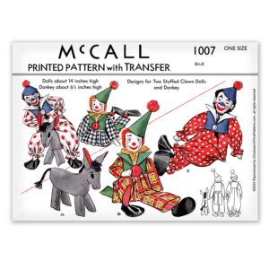 McCall 1007 Clown Donkey Stuffed Doll Pattern