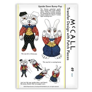 McCall 49 Upside Down Bunny Pup Toy Sewing Pattern