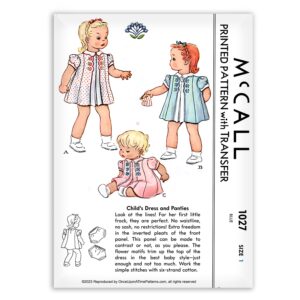 McCall 1027 Childs Dress and Panties Vintage sewing pattern