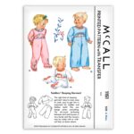 Toddlers Footed One-piece Pajamas McCall 1151 Vintage Sewing Pattern