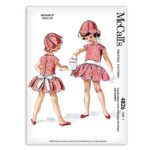 Childs Petal Dress with Tulip Bonnet Hat McCalls 4826