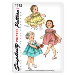 Toddlers Dress with Scalloped Yoke Simplicity 1112 Vintage Sewing Pattern