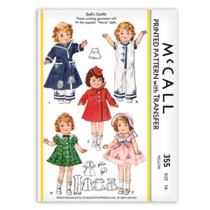 Vintage Movie Doll Shirley Temple McCall 355 Sewing Pattern