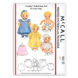 McCall 153 Cuddles Baby Doll Sewing Pattern