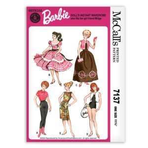 McCalls Barbie Midge 7137 Sewing Pattern