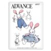 ADVANCE 6917 Rabbit Stuffed Animals Sewing Pattern