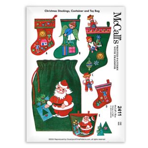 McCall 2411 Christmas Stockings Bag Decorations Pattern