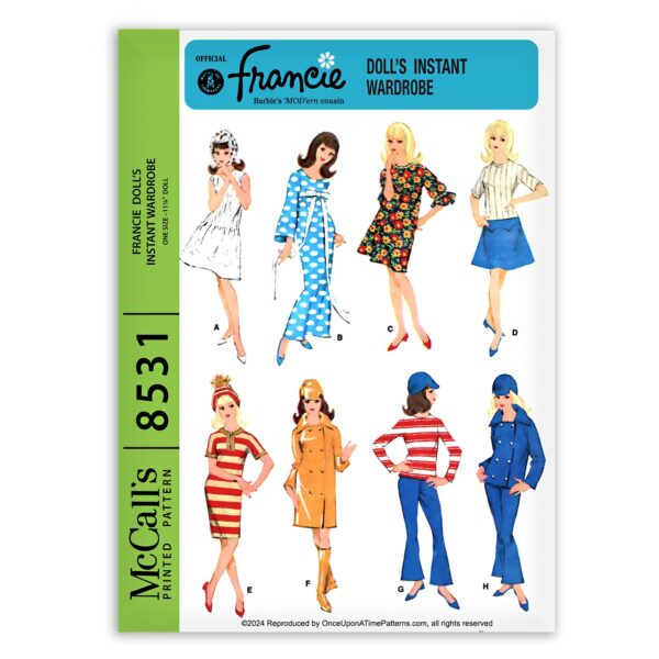 McCalls Francie Barbie Doll Wardrobe Pattern 8531