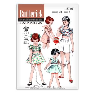 Butterick 5746 Sun Crop Ruffle Blouse Skirt and Shorts Sewing Pattern