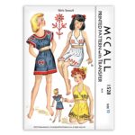 Girls Sunsuit, Halter Crop Top & Elastic Shorts Sewing Pattern – McCall 1528