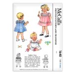 Toddlers Dress McCall 1640 Vintage Sewing Pattern