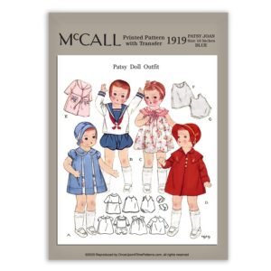 McCall 1919 Patsy Joan Doll Clothes Outfits Vintage Sewing Pattern
