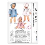 Childs Coat and Bonnet Hat McCall 964 Vintage Sewing Pattern with Embroidery Flowers