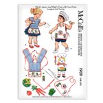 Childs Apron and Chefs Cap McCalls 1909 Kids Smock Sewing Pattern