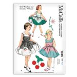 Girls Pinafore and Petticoat Dress with Circle Godets McCalls 1935 Sewing Pattern