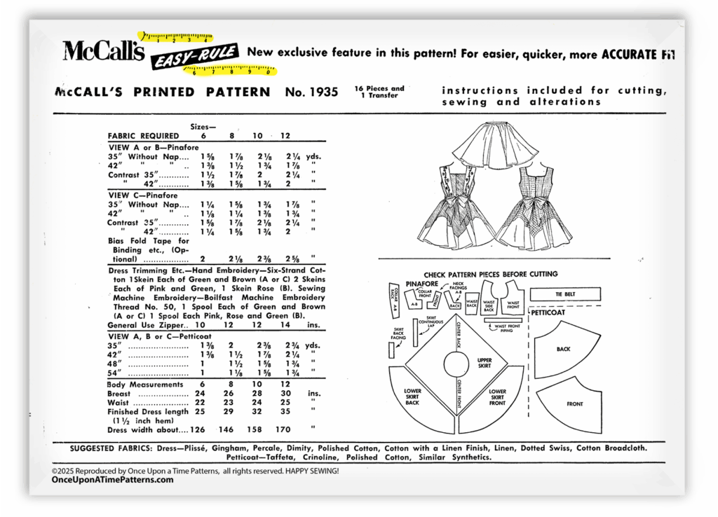 McCalls 1935 Materials