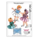 Toddlers Smocked Dress and Bonnet McCalls 2153 Vintage Sewing Pattern