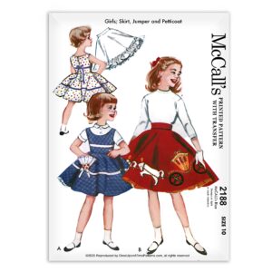 McCalls 2188 Girls Jumper Dress and Petticoat with Princess Carriage and Horse Pattern