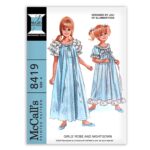 Girls Robe and Nightgown with Ruffles – McCall's 8419 Sewing Pattern