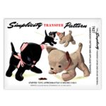 Stuffed Animal Kitten and Dog Toys Simplicity 7427 Vintage Pattern