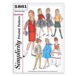 Simplicity Barbie Skipper LiL Sister Sewing Pattern Doll Clothes 5861