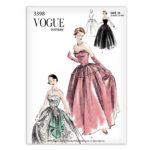 Vogue 3398 Strapless Evening Dress Ball Gown Sewing Pattern