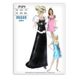 Evening Gown Sewing Pattern – Vogue 7171 - Empire Waist Dress in Two Lengths