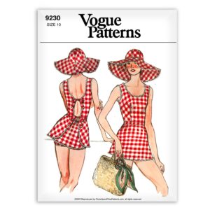 Vogue 9230 Vintage Swimsuit with Hat
