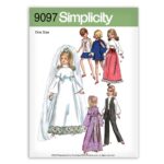 Barbie Bride 9097 Simplicity Wedding Bridesmaid Dress Clothes Sewing Pattern