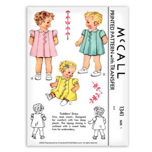 McCALL 1341 Toddlers Dress Vintage Sewing Pattern