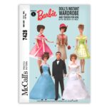 Barbie Bridal Ken Tuxedo McCalls 7428 Evening Wedding Dress Sewing Pattern