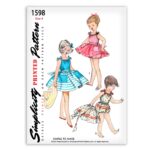 Simplicity 1598 Girls Playsuit and Overskirt Romper Sewing Pattern