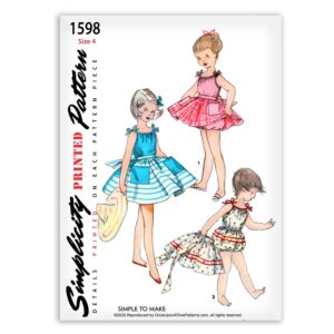 Simplicity 1598 Girls Playsuit and Overskirt Romper Sewing Pattern