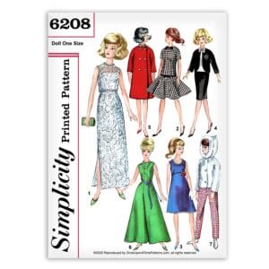 Simplicity 6208 Barbie Evening dress Suit Coat Sewing Pattern