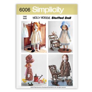 Simplicity 6006 Holly Hobbie Stuffed Rag Doll Sewing Pattern