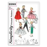 Dolls Wardrobe Simplicity 2293 Revlon Dollikin Cissy Sweet Sue Clothing Pattern