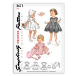 Toddler Dress and Bonnet Scalloped Simplicity 3471 Sewing Pattern