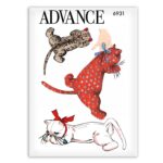 Cat Toy Stuffed Animal Advance 6931 Sewing Pattern