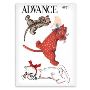 Advance 6931 Cat Toy Stuffed Animal Vintage Sewing Pattern