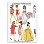 Fashion Doll Clothes McCalls 6987 Tammy Miss Debutante Tassy Suzy Jan Terri Sewing Pattern