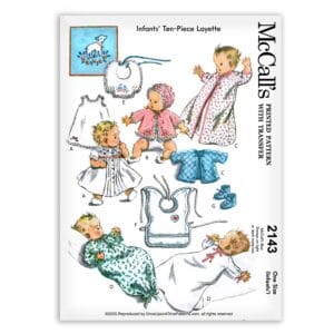 McCalls 2143 Infants ten piece Layette Sewing Pattern