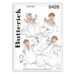 Baby Layette Long Dress Christening Sacque Nightgown Cap Butterick 6426