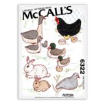 Stuff Animals McCalls 6322 Chicken Hen Chicks Duck Pigeon Rabbit Goose Farm