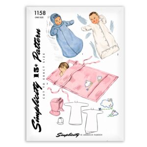 Simplicity 1158 Baby Bunting Set Sewing Pattern